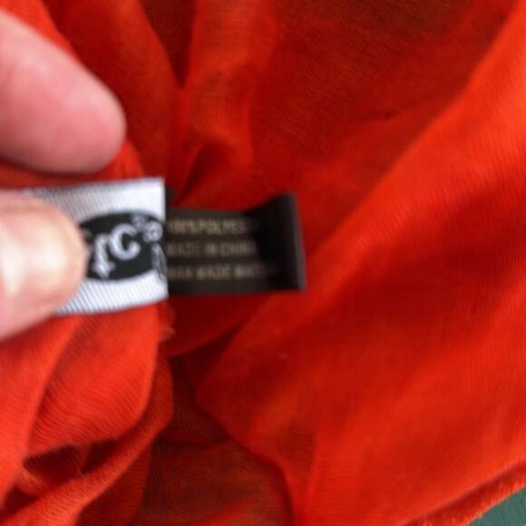 Rue 21 Etc Orange Polyester Infinity Scarf  64 inches - Picture 3 of 5